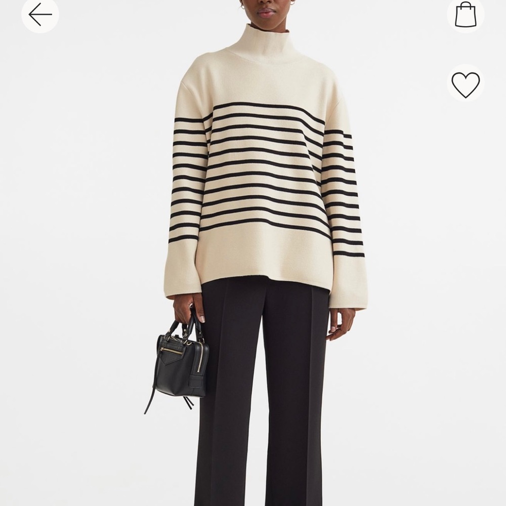 H&M Striped Mocked Turtleneck Sweater (SOLD OUT)